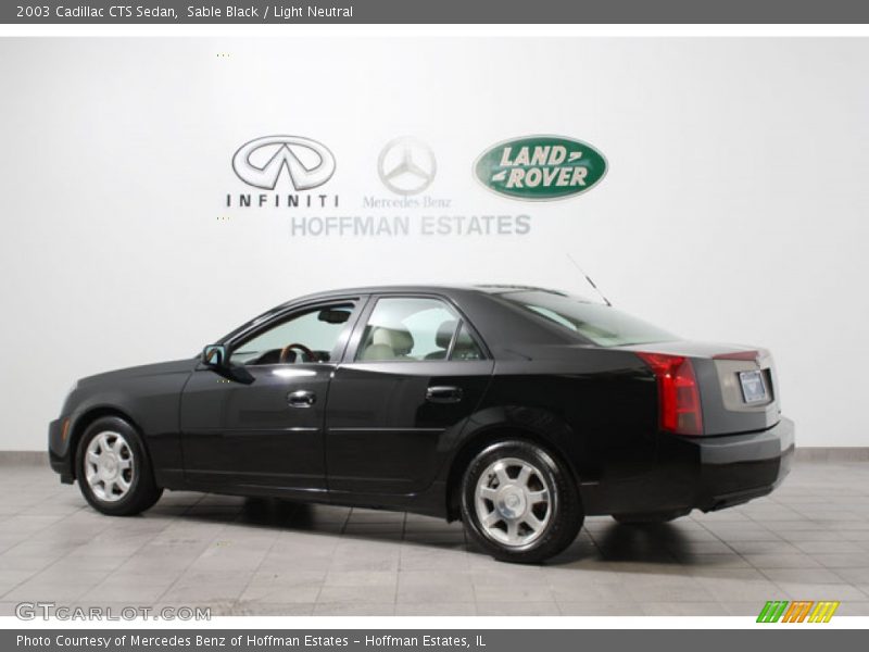 Sable Black / Light Neutral 2003 Cadillac CTS Sedan