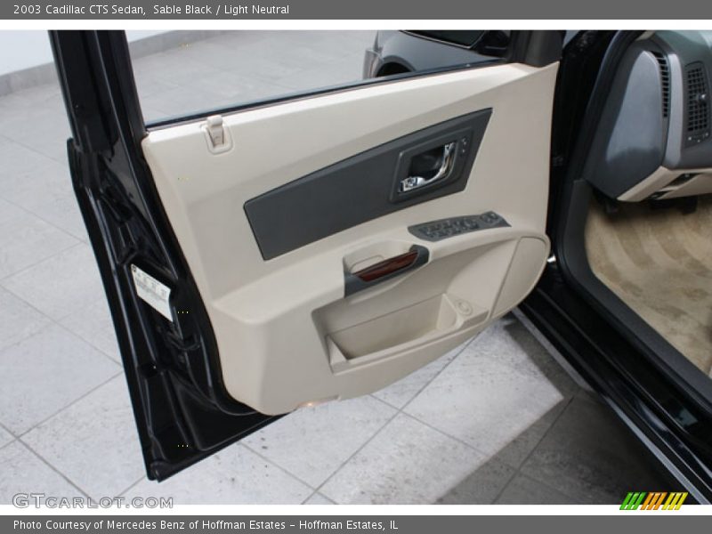 Sable Black / Light Neutral 2003 Cadillac CTS Sedan