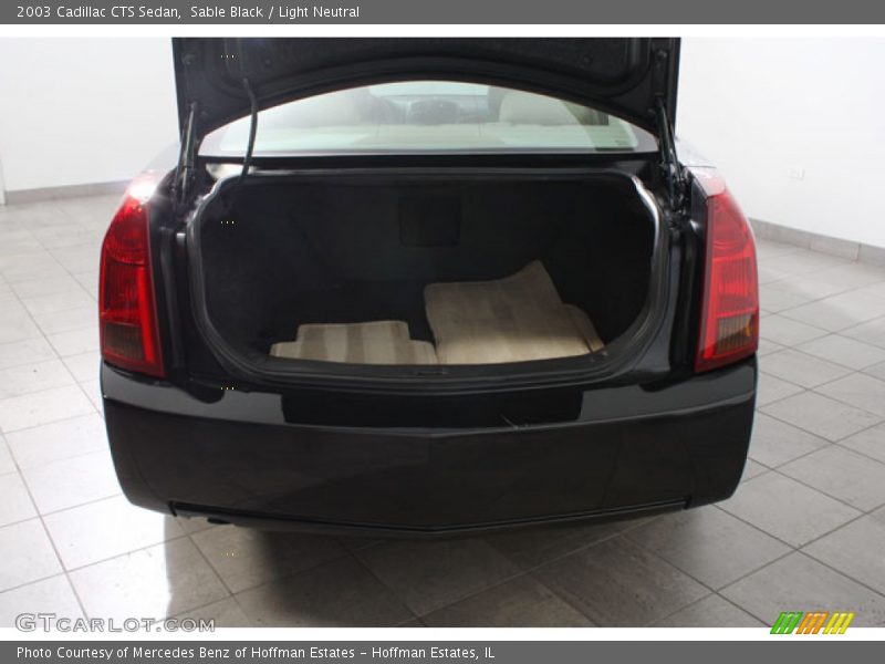 Sable Black / Light Neutral 2003 Cadillac CTS Sedan