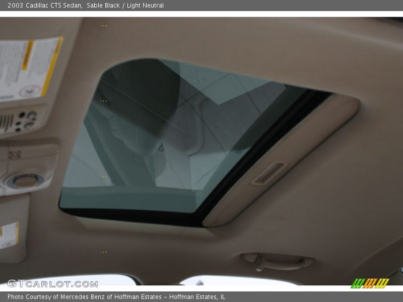 Sable Black / Light Neutral 2003 Cadillac CTS Sedan