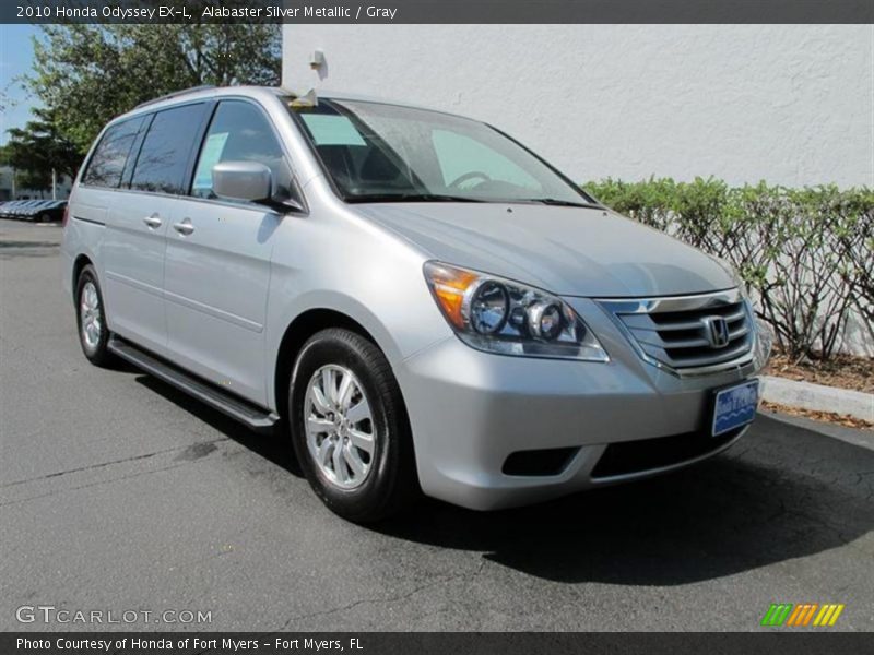Alabaster Silver Metallic / Gray 2010 Honda Odyssey EX-L