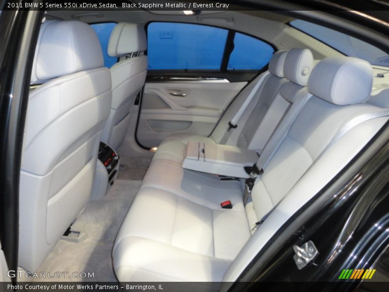 Rear Seat of 2011 5 Series 550i xDrive Sedan