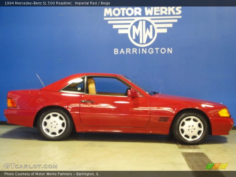 Imperial Red / Beige 1994 Mercedes-Benz SL 500 Roadster