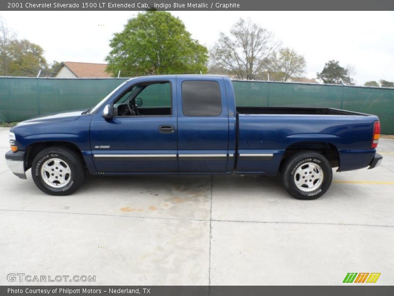 Indigo Blue Metallic / Graphite 2001 Chevrolet Silverado 1500 LT Extended Cab