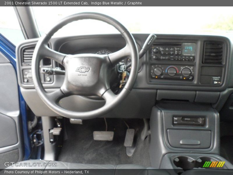 Indigo Blue Metallic / Graphite 2001 Chevrolet Silverado 1500 LT Extended Cab