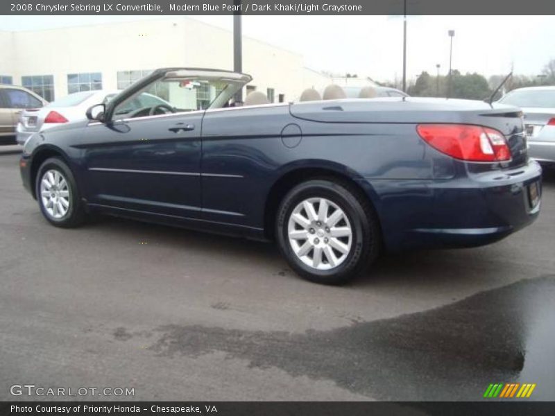 Modern Blue Pearl / Dark Khaki/Light Graystone 2008 Chrysler Sebring LX Convertible