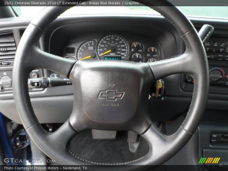 Indigo Blue Metallic / Graphite 2001 Chevrolet Silverado 1500 LT Extended Cab