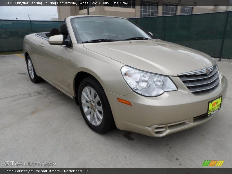 White Gold / Dark Slate Gray 2010 Chrysler Sebring Touring Convertible