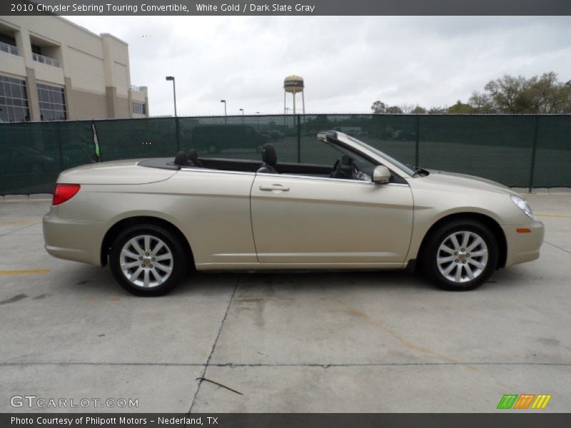 White Gold / Dark Slate Gray 2010 Chrysler Sebring Touring Convertible