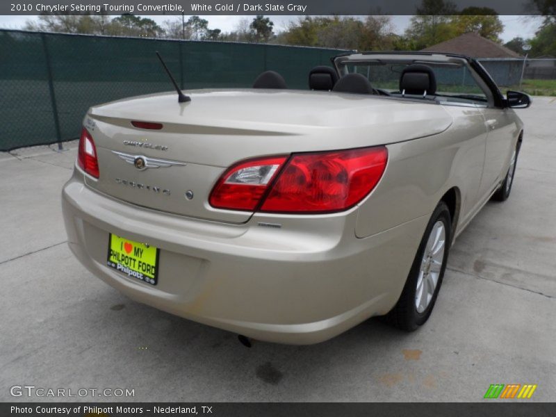 White Gold / Dark Slate Gray 2010 Chrysler Sebring Touring Convertible