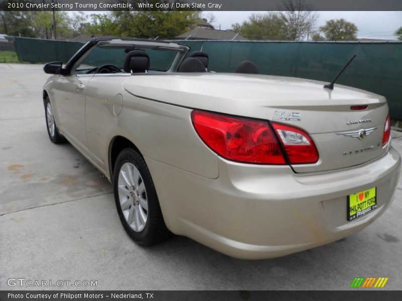 White Gold / Dark Slate Gray 2010 Chrysler Sebring Touring Convertible