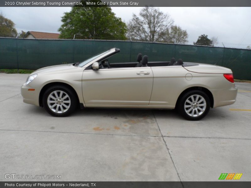 White Gold / Dark Slate Gray 2010 Chrysler Sebring Touring Convertible