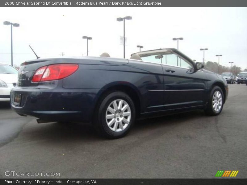 Modern Blue Pearl / Dark Khaki/Light Graystone 2008 Chrysler Sebring LX Convertible