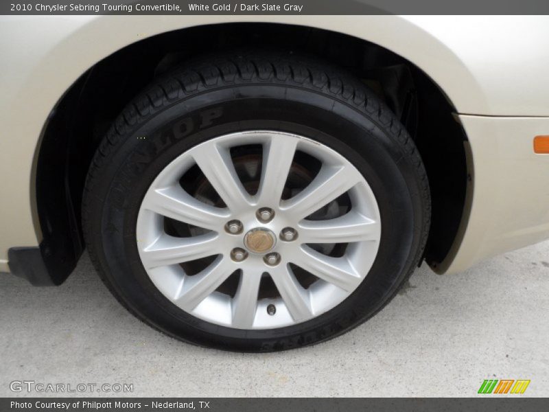 White Gold / Dark Slate Gray 2010 Chrysler Sebring Touring Convertible