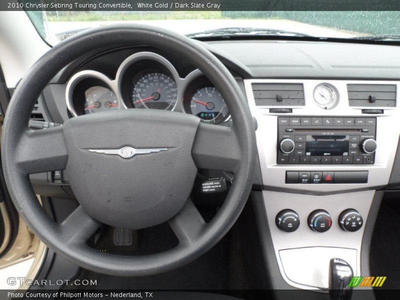 White Gold / Dark Slate Gray 2010 Chrysler Sebring Touring Convertible