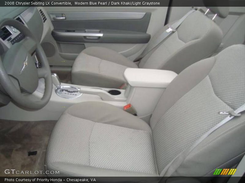 Modern Blue Pearl / Dark Khaki/Light Graystone 2008 Chrysler Sebring LX Convertible