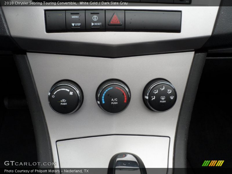 White Gold / Dark Slate Gray 2010 Chrysler Sebring Touring Convertible