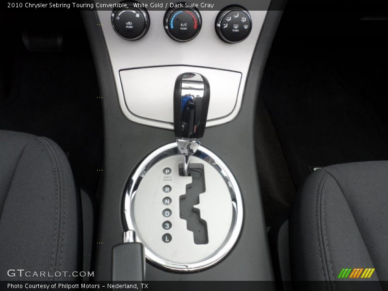 White Gold / Dark Slate Gray 2010 Chrysler Sebring Touring Convertible