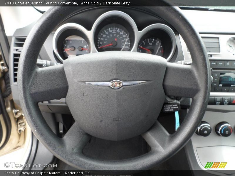 White Gold / Dark Slate Gray 2010 Chrysler Sebring Touring Convertible