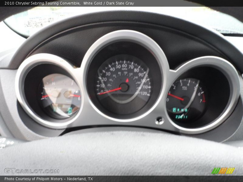 White Gold / Dark Slate Gray 2010 Chrysler Sebring Touring Convertible
