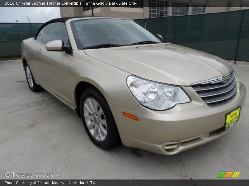 White Gold / Dark Slate Gray 2010 Chrysler Sebring Touring Convertible