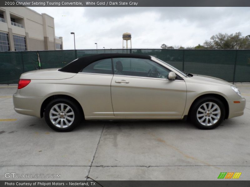White Gold / Dark Slate Gray 2010 Chrysler Sebring Touring Convertible