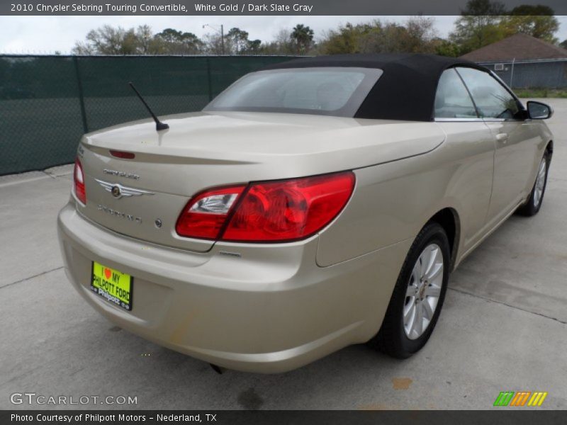White Gold / Dark Slate Gray 2010 Chrysler Sebring Touring Convertible
