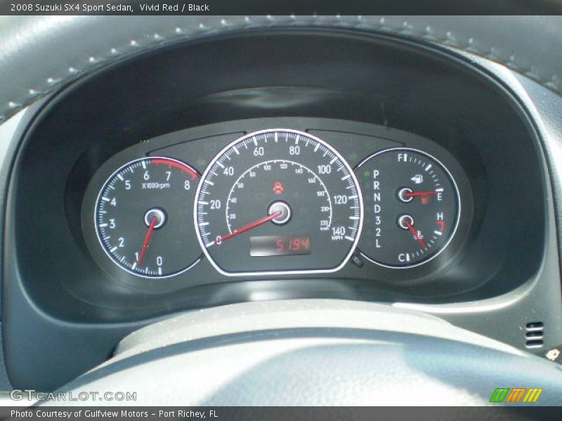 Vivid Red / Black 2008 Suzuki SX4 Sport Sedan