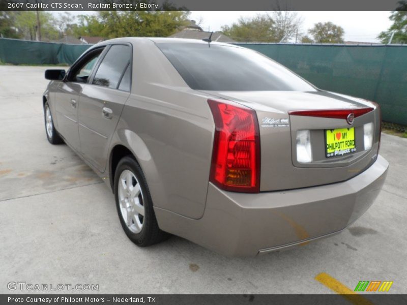 Radiant Bronze / Ebony 2007 Cadillac CTS Sedan