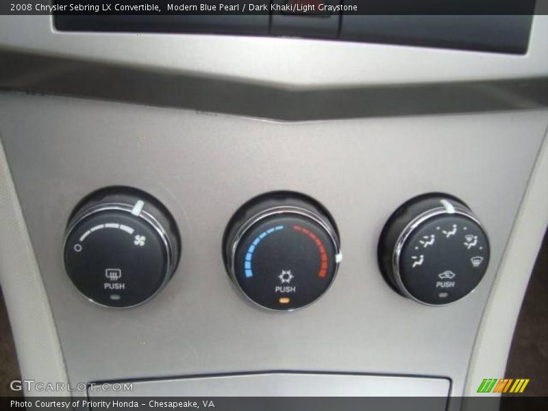 Modern Blue Pearl / Dark Khaki/Light Graystone 2008 Chrysler Sebring LX Convertible