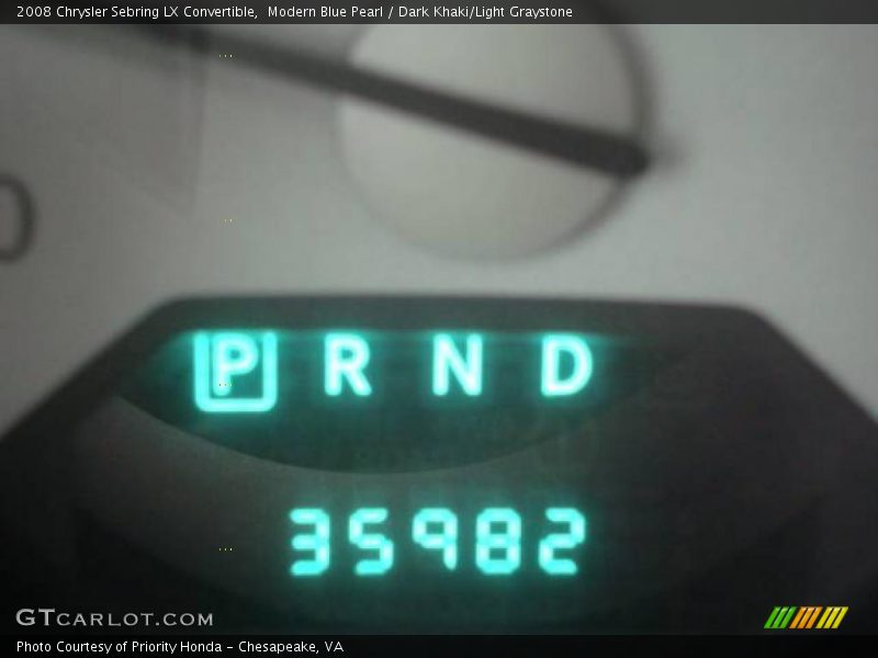 Modern Blue Pearl / Dark Khaki/Light Graystone 2008 Chrysler Sebring LX Convertible