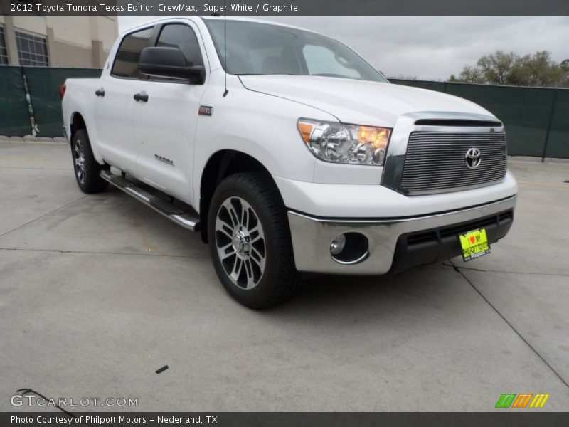 Super White / Graphite 2012 Toyota Tundra Texas Edition CrewMax
