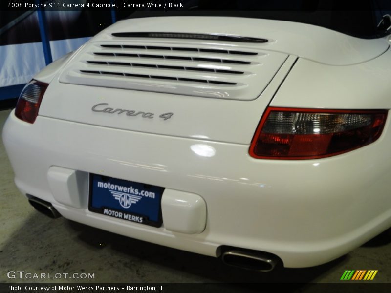 Carrara White / Black 2008 Porsche 911 Carrera 4 Cabriolet