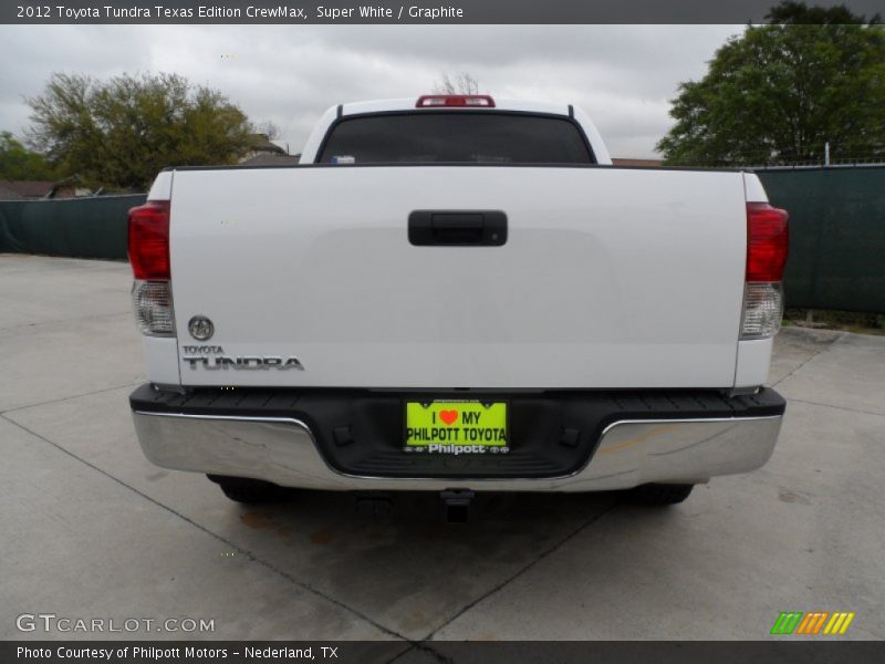 Super White / Graphite 2012 Toyota Tundra Texas Edition CrewMax