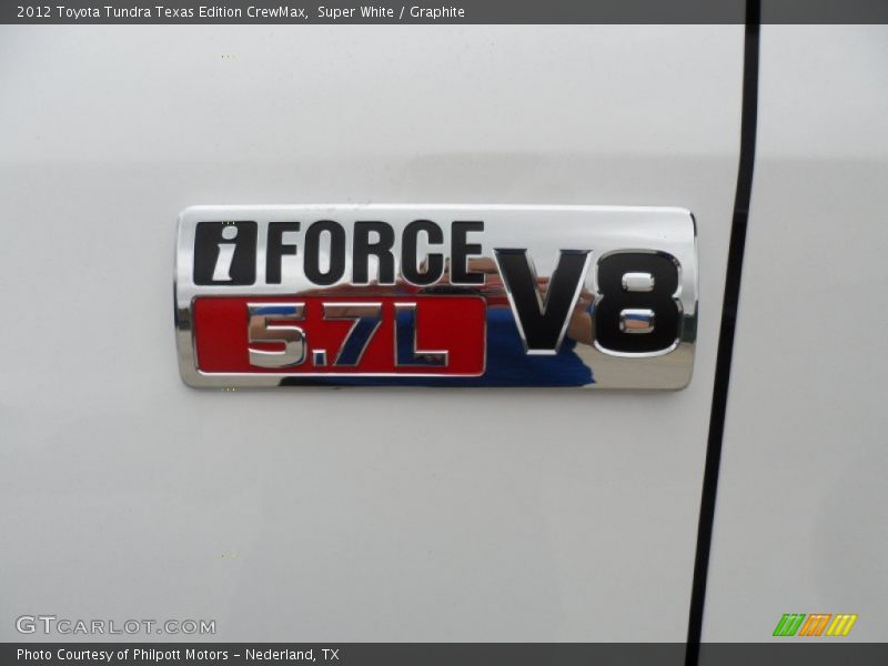 Super White / Graphite 2012 Toyota Tundra Texas Edition CrewMax