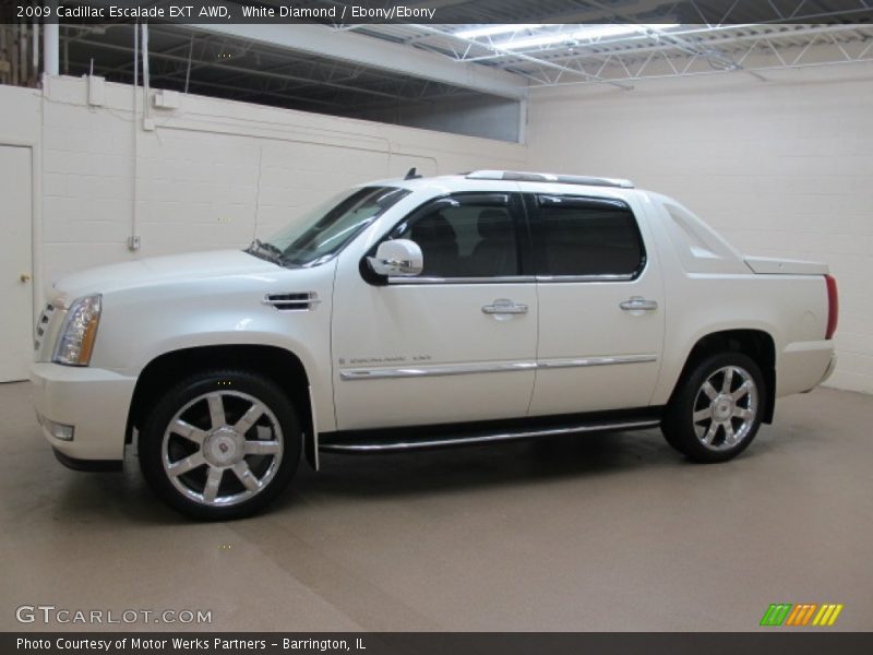 White Diamond / Ebony/Ebony 2009 Cadillac Escalade EXT AWD