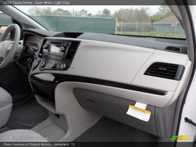 Dashboard of 2012 Sienna 