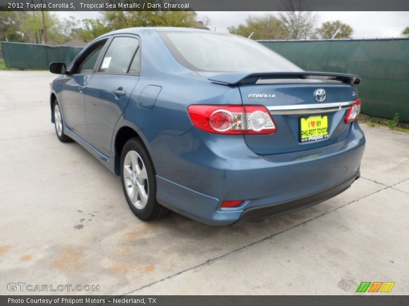 Tropical Sea Metallic / Dark Charcoal 2012 Toyota Corolla S