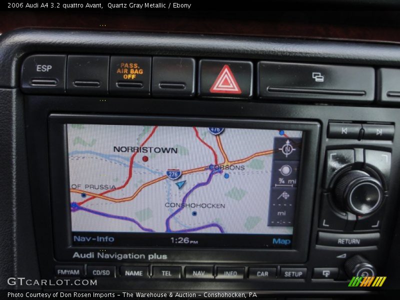Navigation of 2006 A4 3.2 quattro Avant