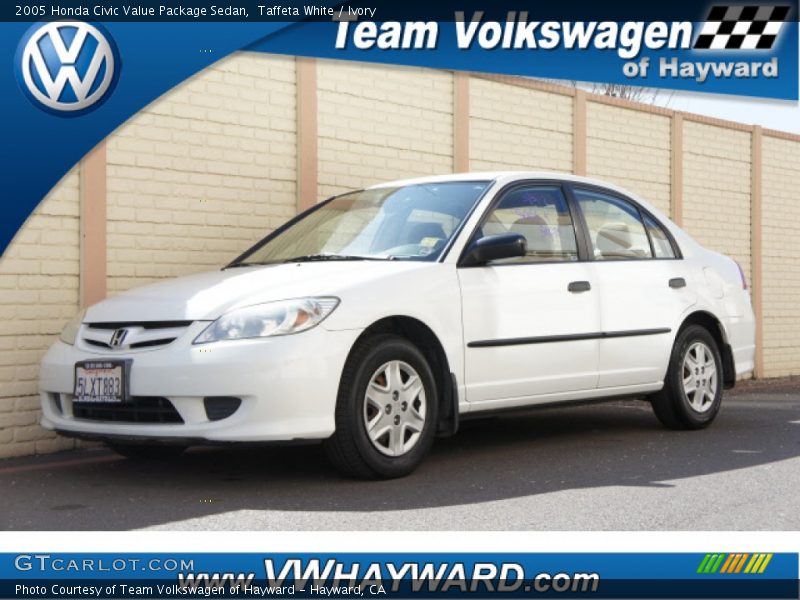 Taffeta White / Ivory 2005 Honda Civic Value Package Sedan