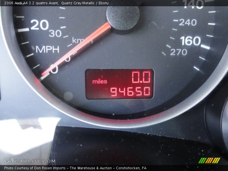 Quartz Gray Metallic / Ebony 2006 Audi A4 3.2 quattro Avant