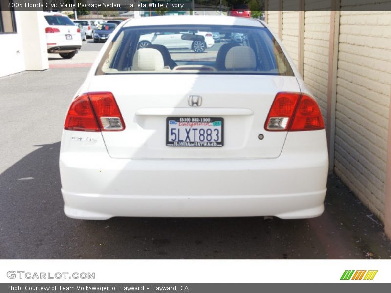 Taffeta White / Ivory 2005 Honda Civic Value Package Sedan