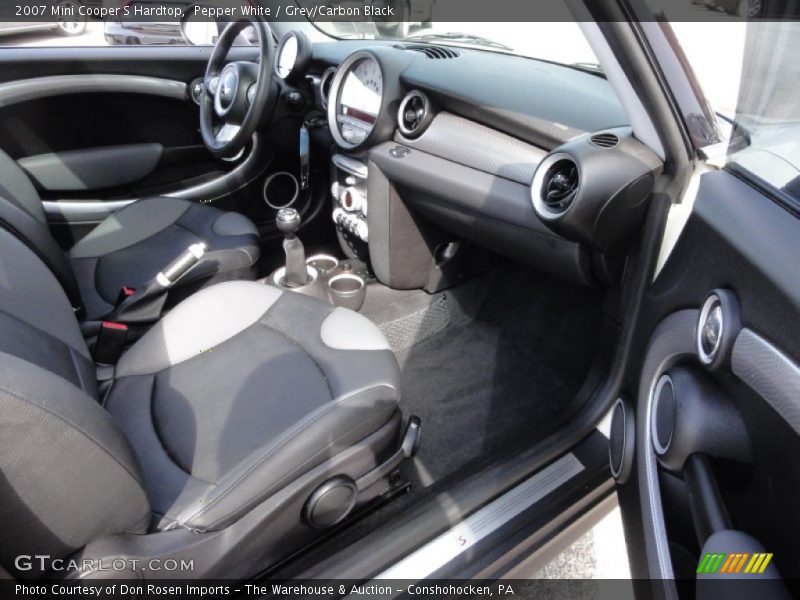 Pepper White / Grey/Carbon Black 2007 Mini Cooper S Hardtop