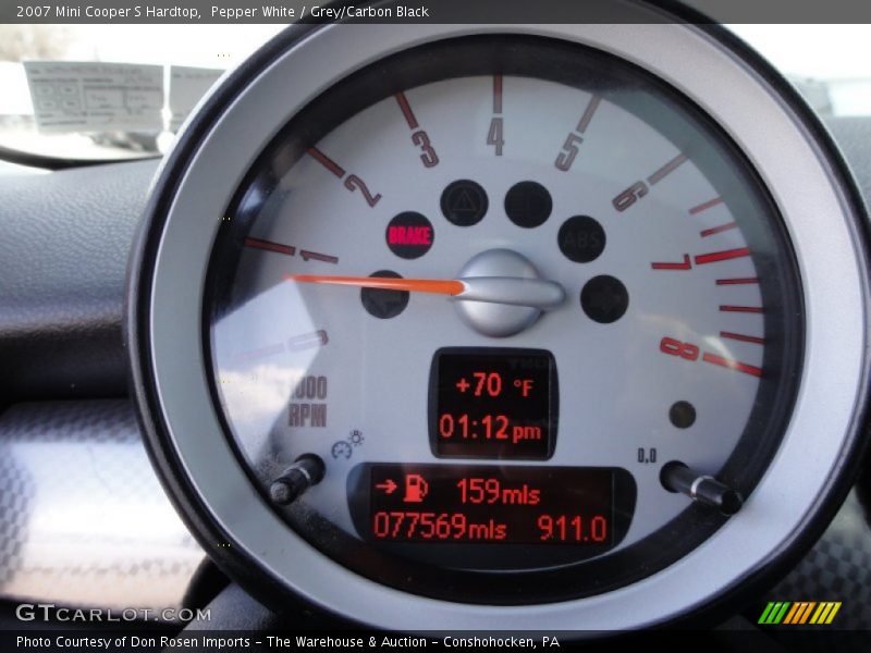 Pepper White / Grey/Carbon Black 2007 Mini Cooper S Hardtop