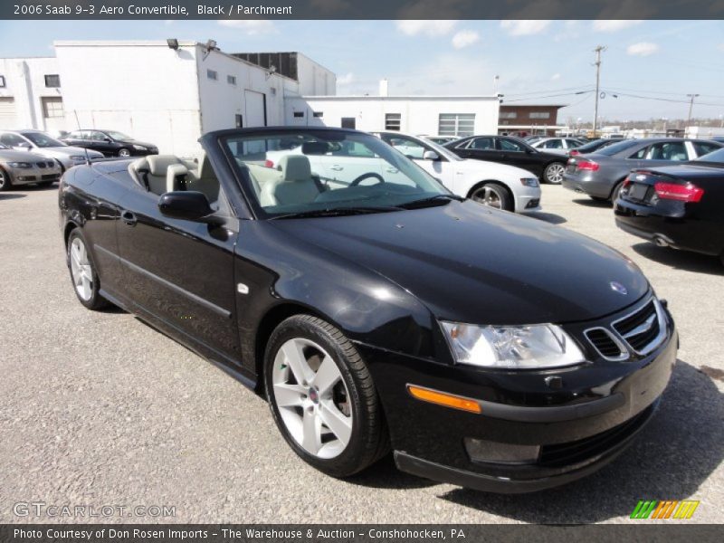 Black / Parchment 2006 Saab 9-3 Aero Convertible