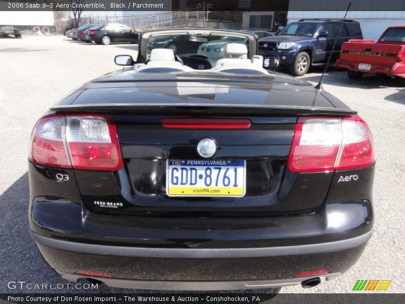 Black / Parchment 2006 Saab 9-3 Aero Convertible