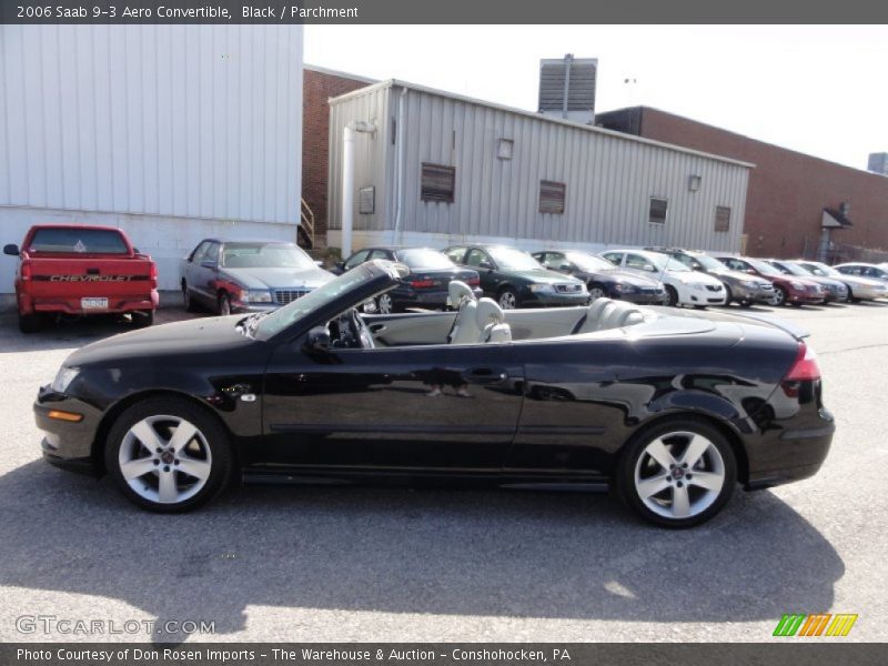 Black / Parchment 2006 Saab 9-3 Aero Convertible