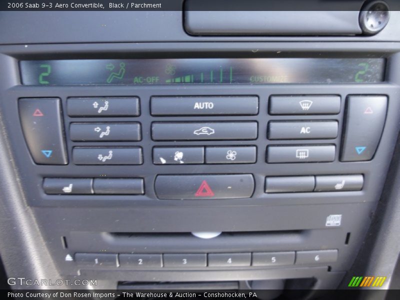 Controls of 2006 9-3 Aero Convertible