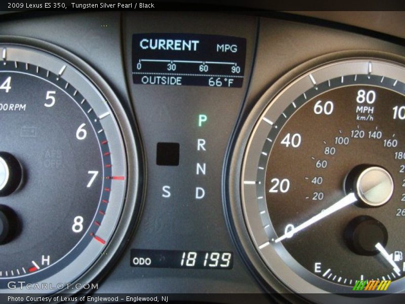 Tungsten Silver Pearl / Black 2009 Lexus ES 350