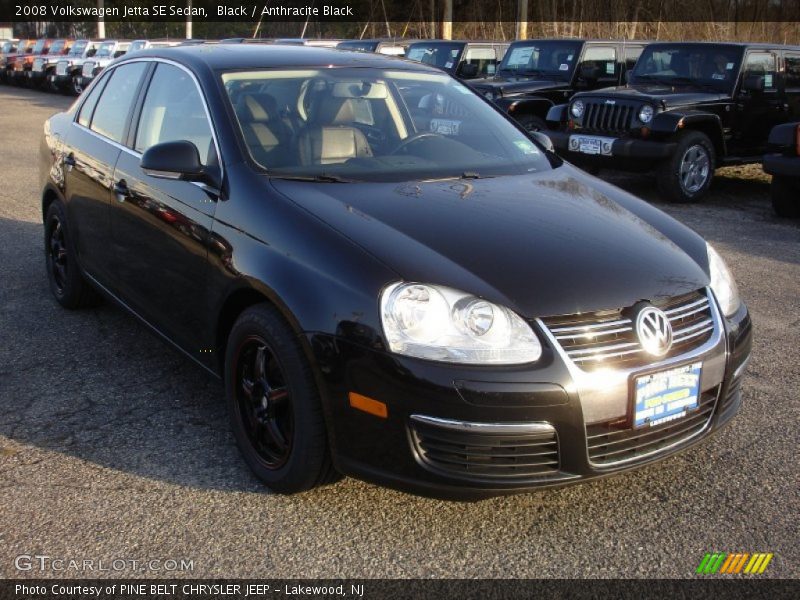 Black / Anthracite Black 2008 Volkswagen Jetta SE Sedan
